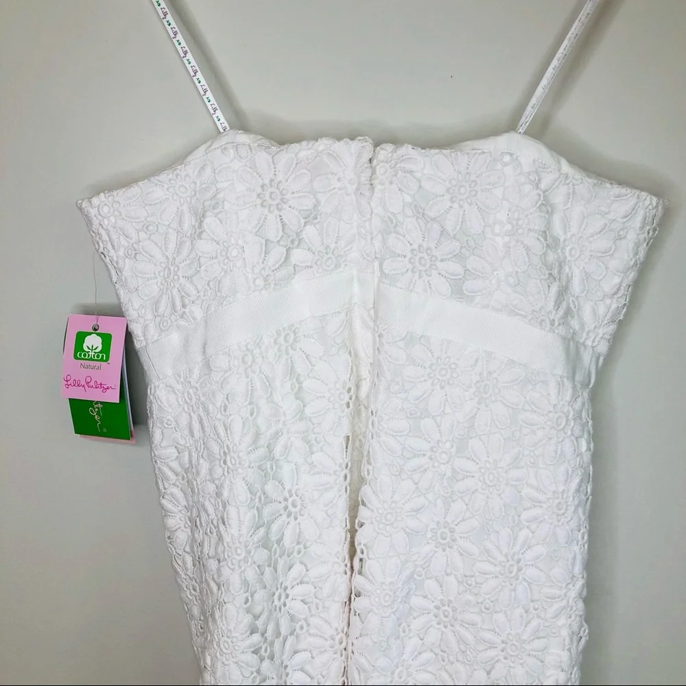 LILLY PULITZER Bowen Floral Strapless White Lace Dress NEW Size 2 - Picture 8 of 10